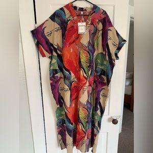 YPRS beautiful multicolored canvas coverup